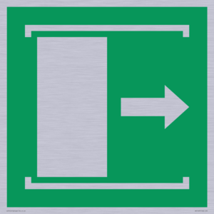 E033 safe condition door slides right to open